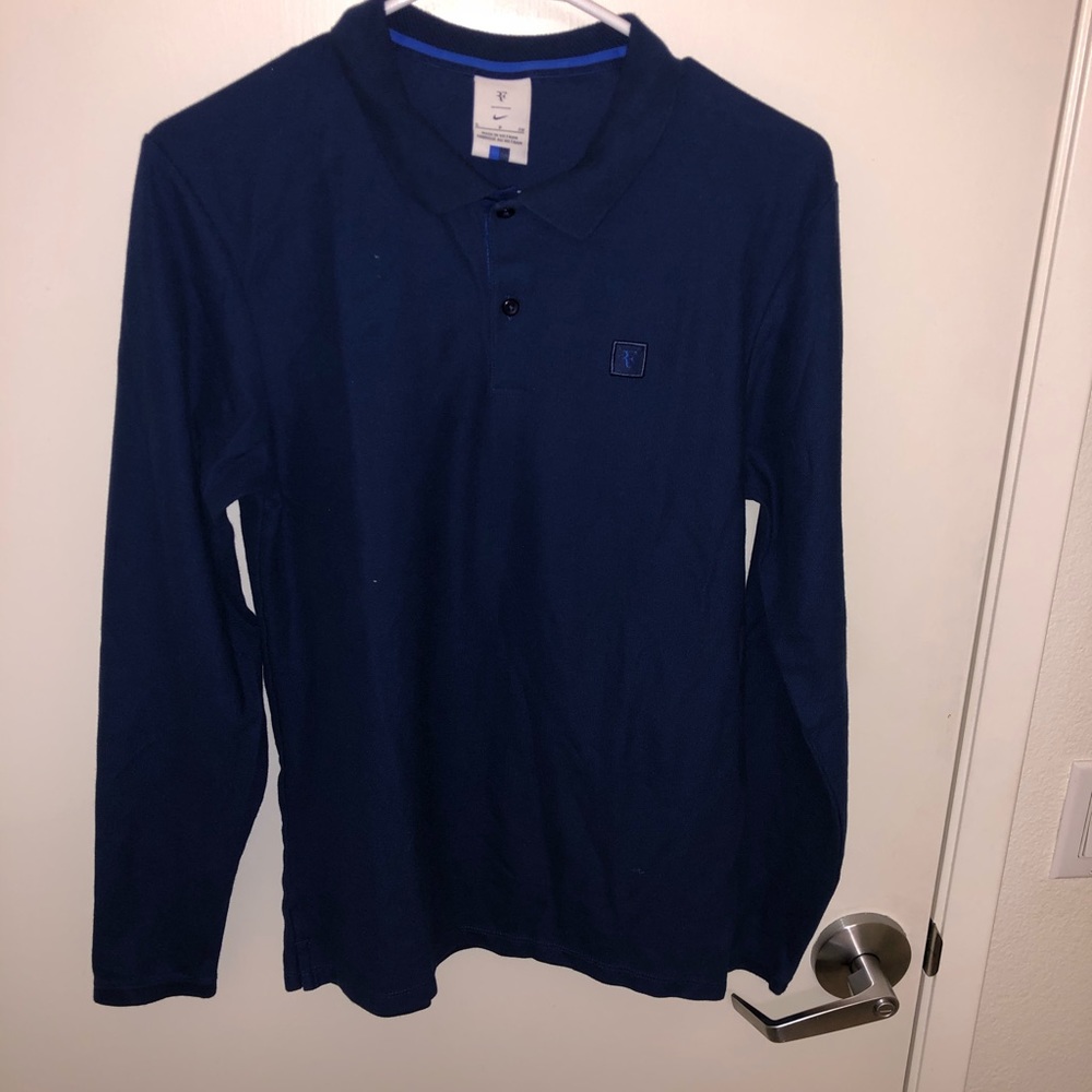 Nike Roger Federer Logo polo longsleeve